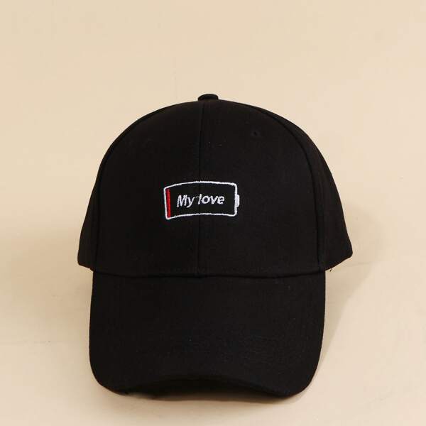 

Letter Embroidery Bucket Hat, Black