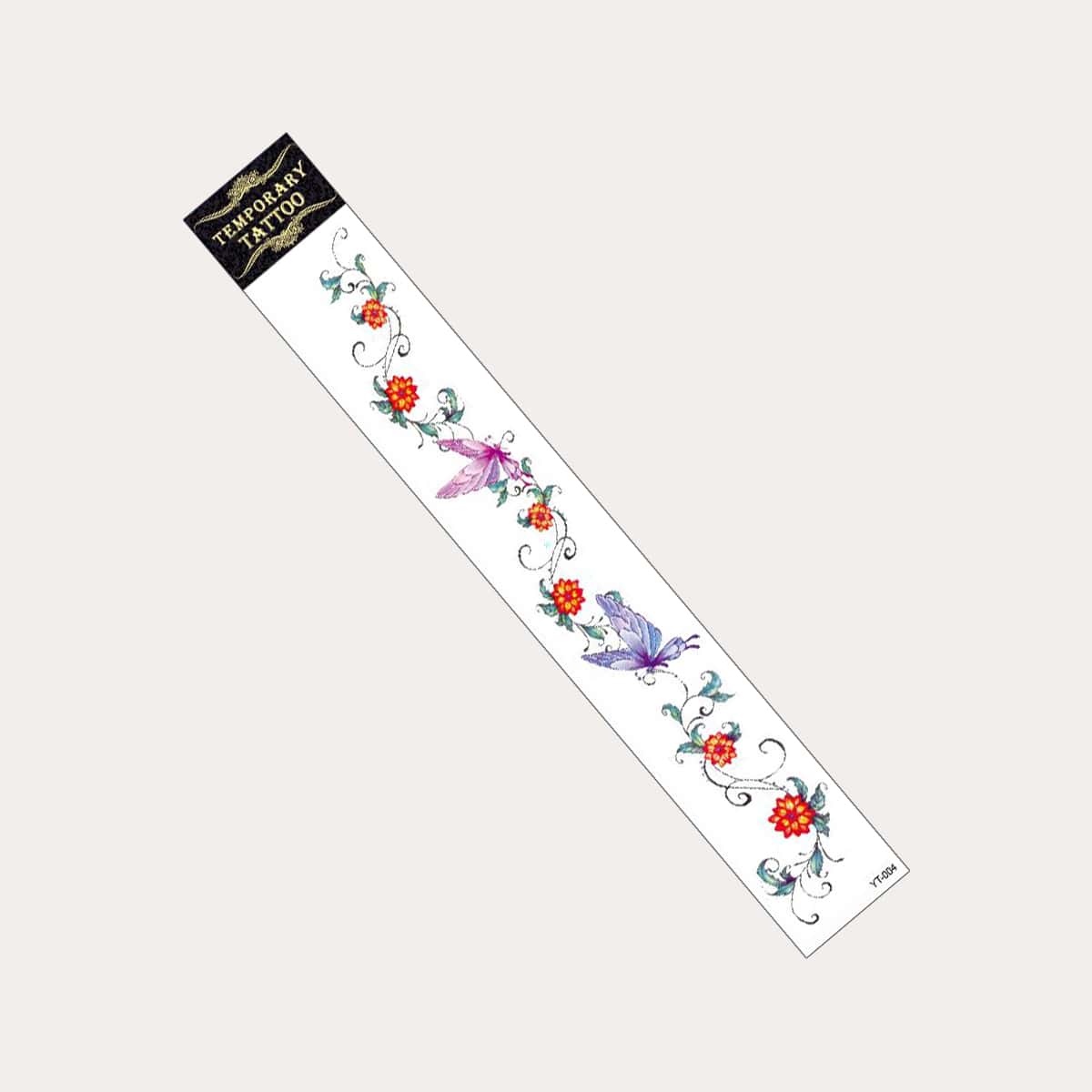 

1sheet Flower Pattern Tattoo Sticker, Pink
