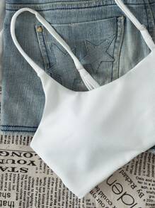 Swim Vcay Top bikini con tira - Blanco - Ver 3