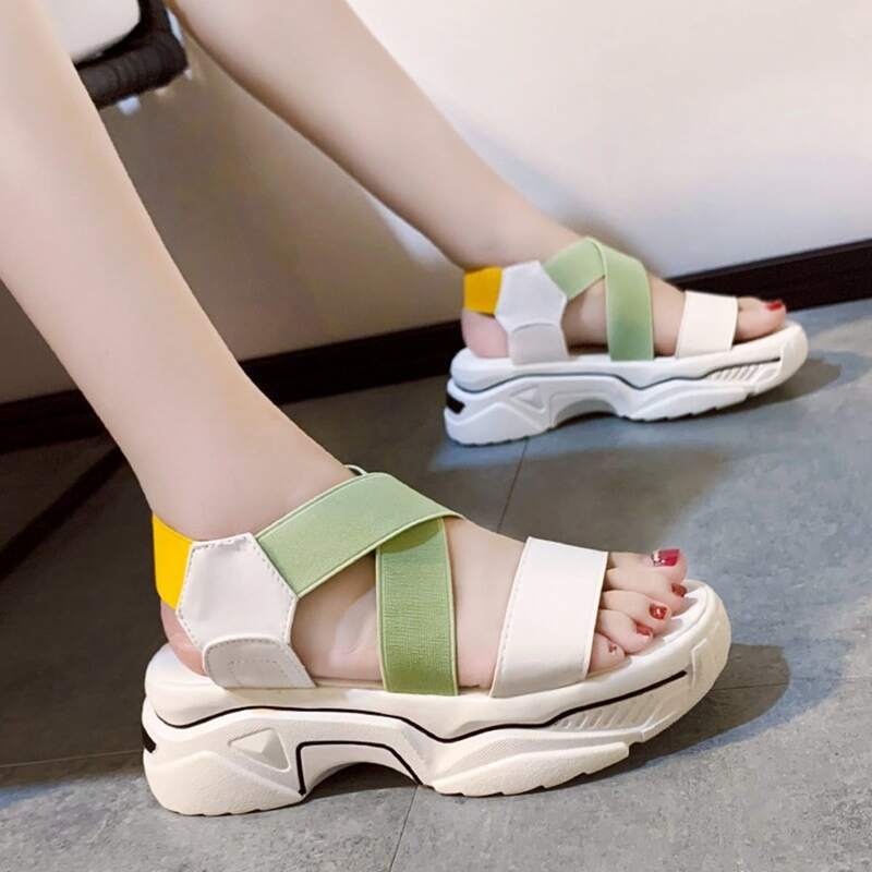 

Colorblock Strap Sport Sandals, Multicolor