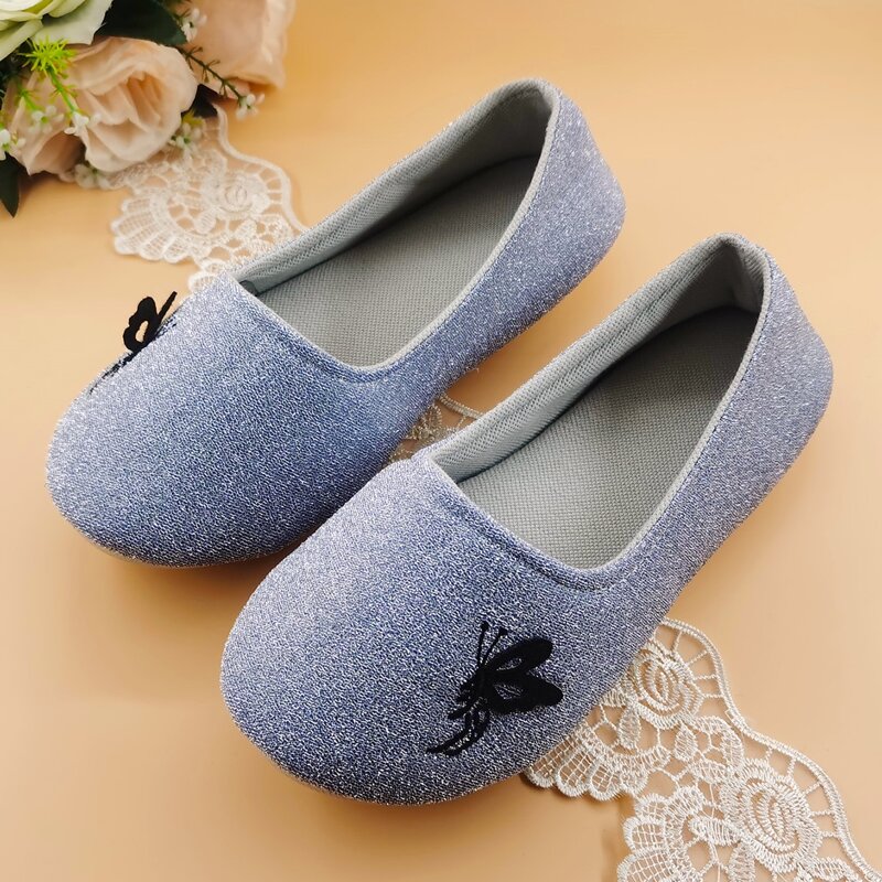 

Butterfly Bedroom Slippers, Dusty blue
