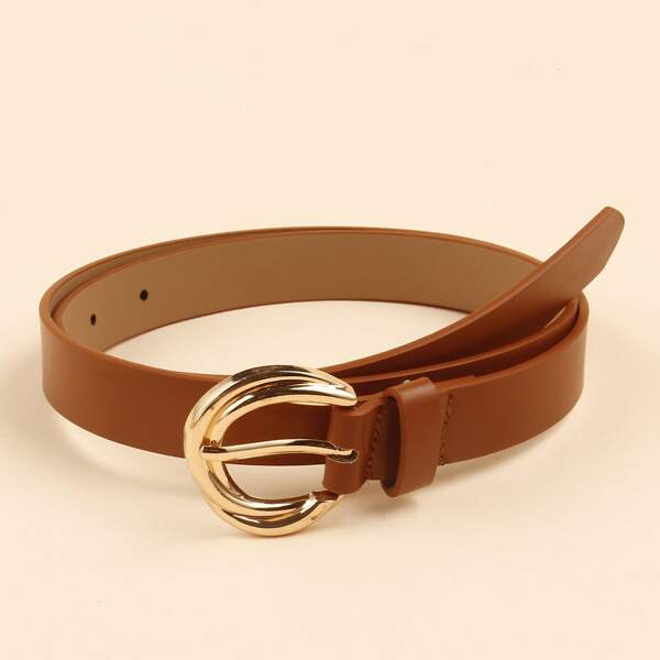 

Metal Buckle Belt, Brown