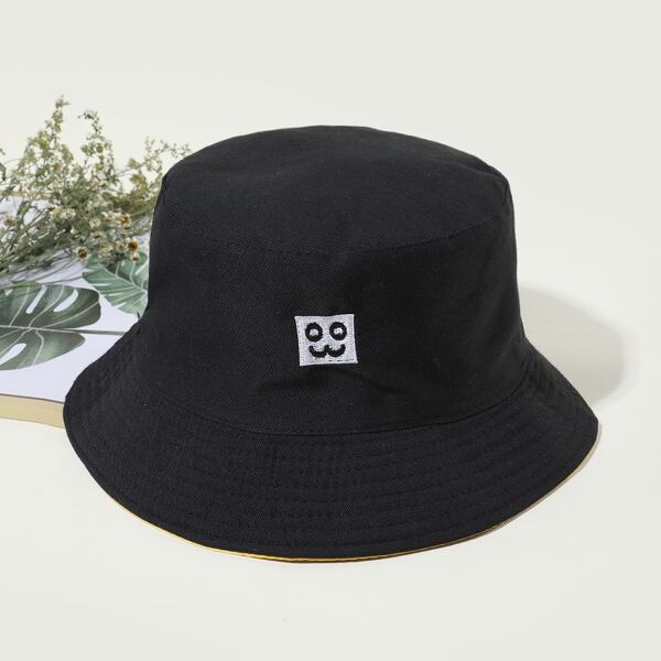 

Cartoon Embroidery Bucket Hat, Yellow