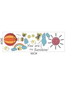 Cartoon Graphic Kids Wall Sticker - Multicolor - View 2