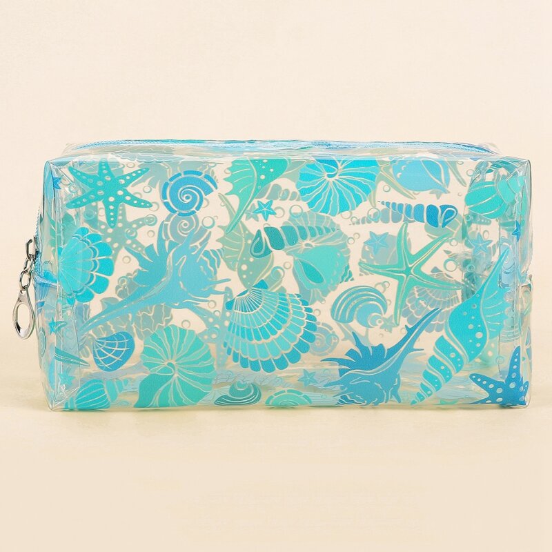 

Marine Life Square Makeup Bag, Multicolor