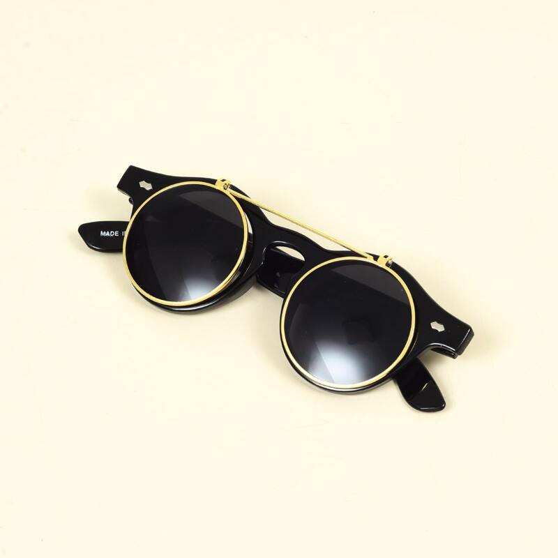 

Foldable Lens Round Frame Sunglasses