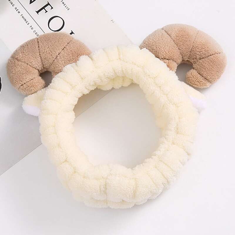 

1pc Goat Horn Bath Headband, Multicolor