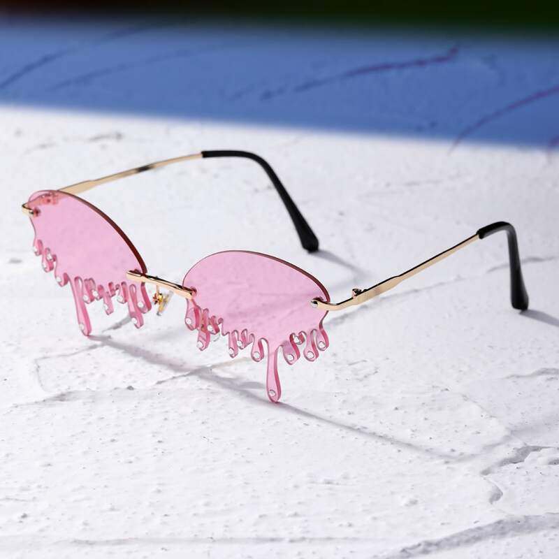 Rhinestone Water Drop Sunglasses
