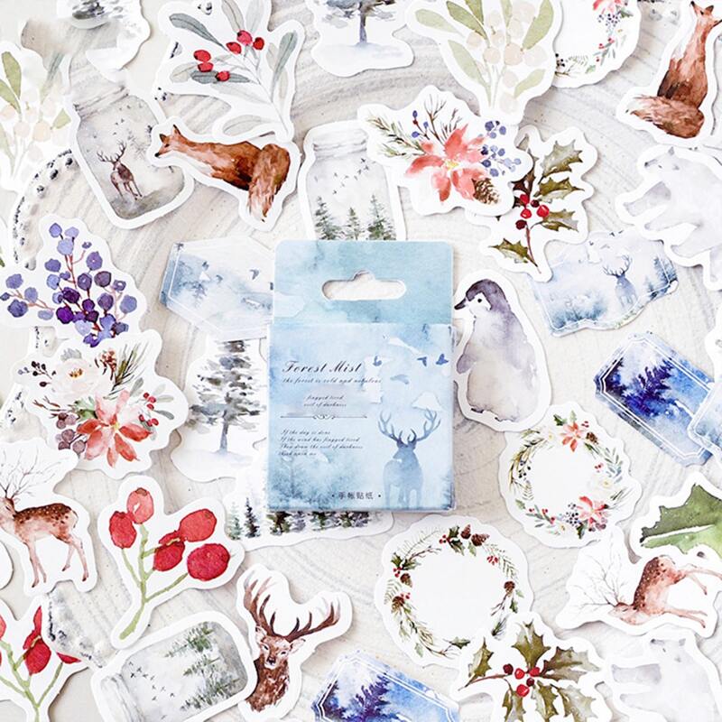 

46pcs Animal & Floral Sticker, Multicolor