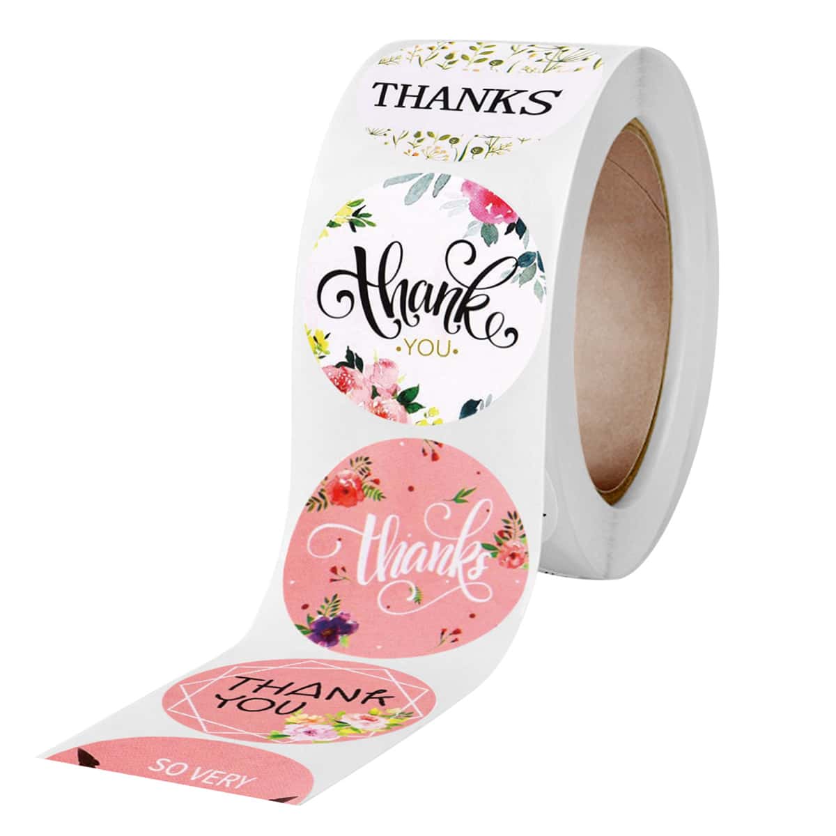 

1roll 500pcs Slogan Graphic Sealing Sticker, Multicolor