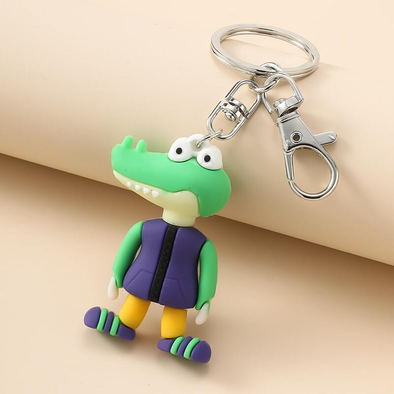 

Cartoon Crocodile Bag Charm, Multicolor