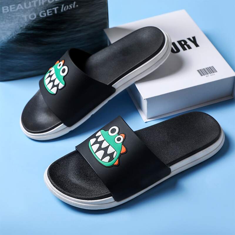 

Guys Cartoon Decor Slides, Black