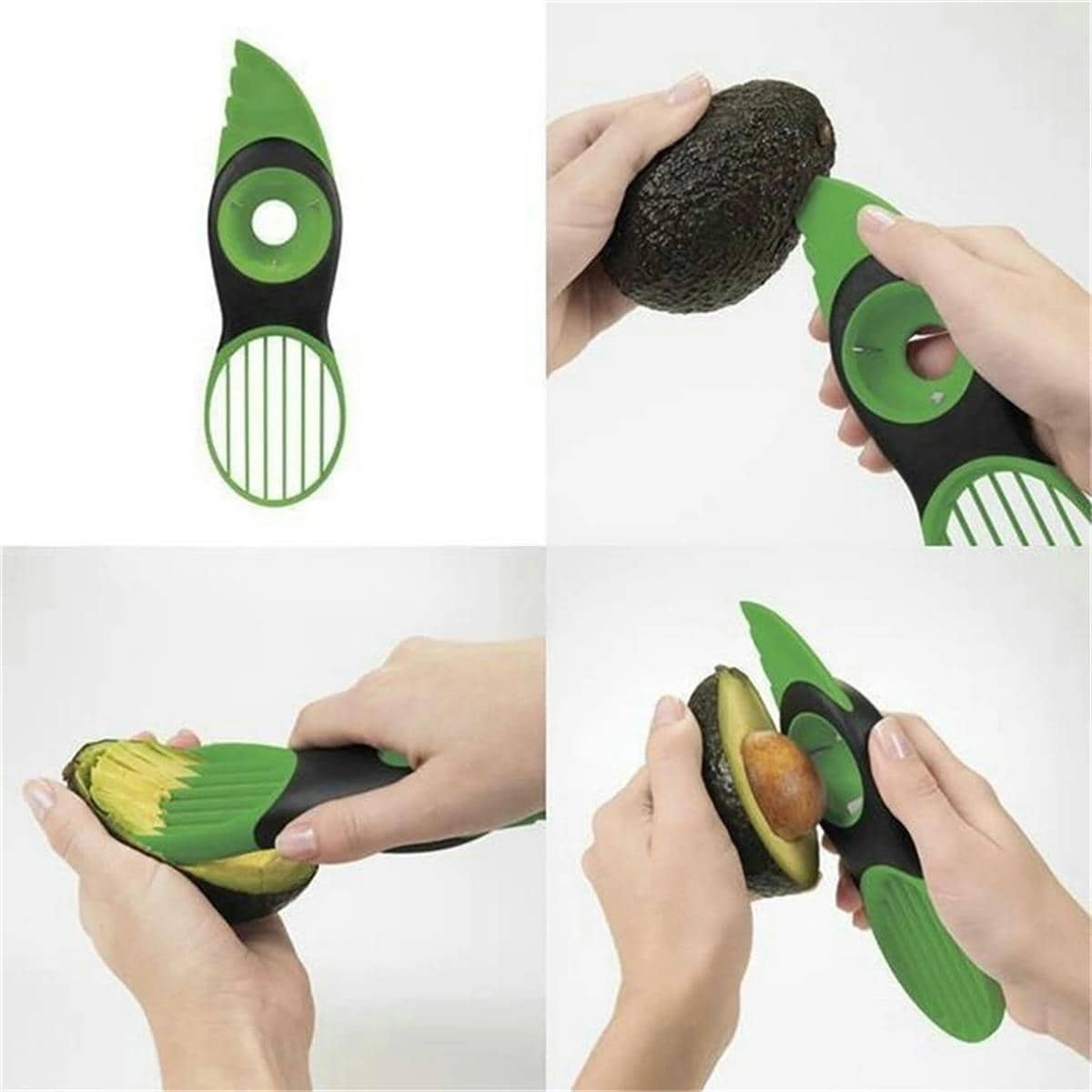 

3 In 1 Avocado Cutter, Green