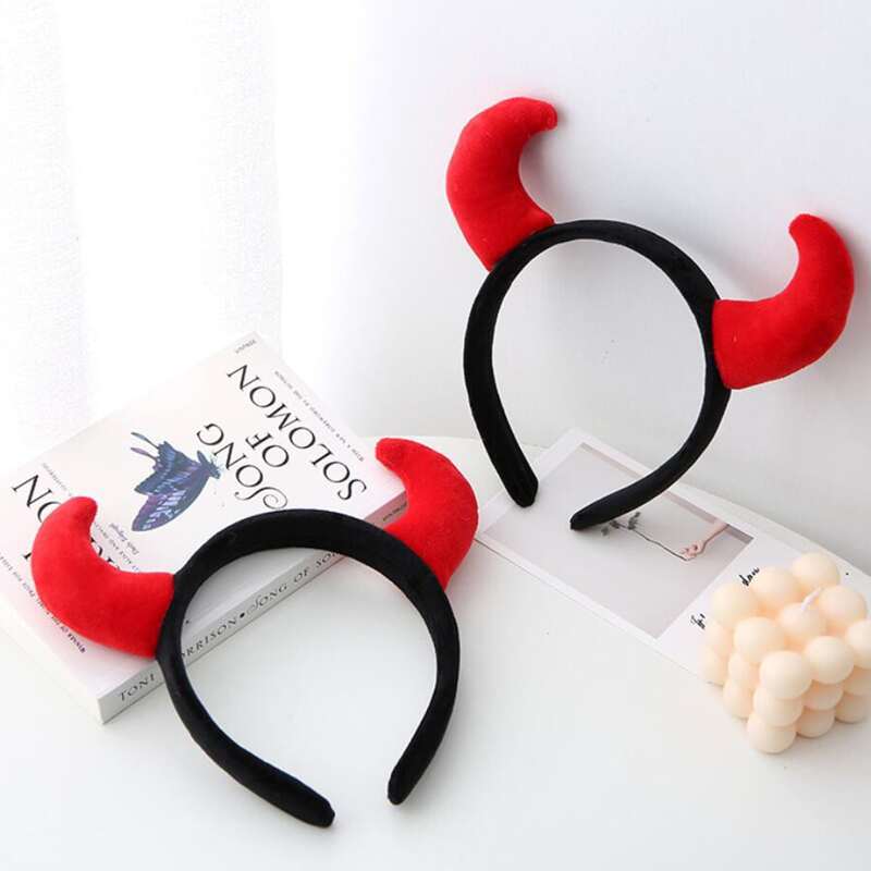 

1pc Horn Headband, Red