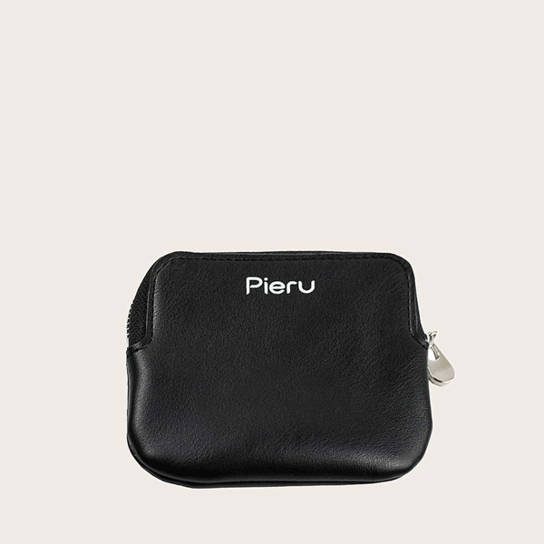 

Men Letter Graphic Purse, Black