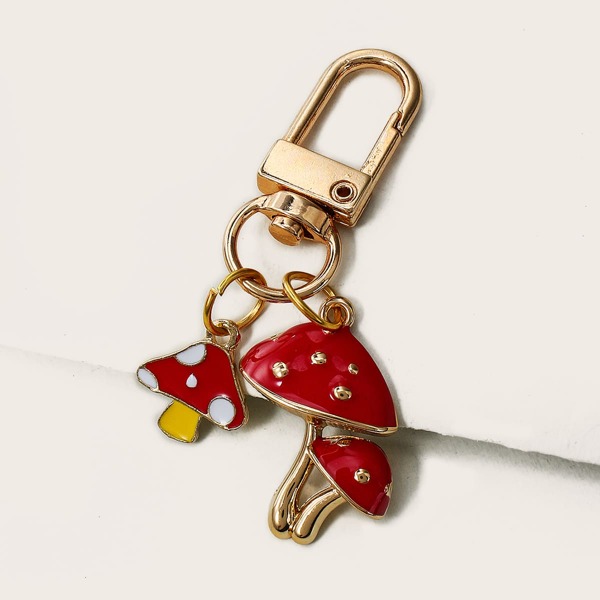 

Mushroom Bag Charm, Red
