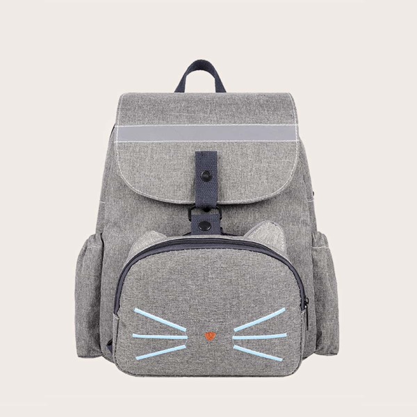 

2pcs Flap Backpack Set, Grey