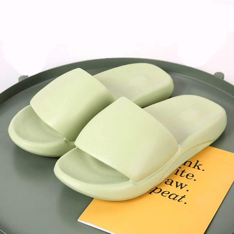 

Guys Minimalist Open Toe Slippers, Mint green