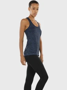 Conjunto de 3 piezas de top deportivo sin espalda con detalle de hilo y estampado de letras, atuendo de tenis para mujeres - Multicolor - Ver 6