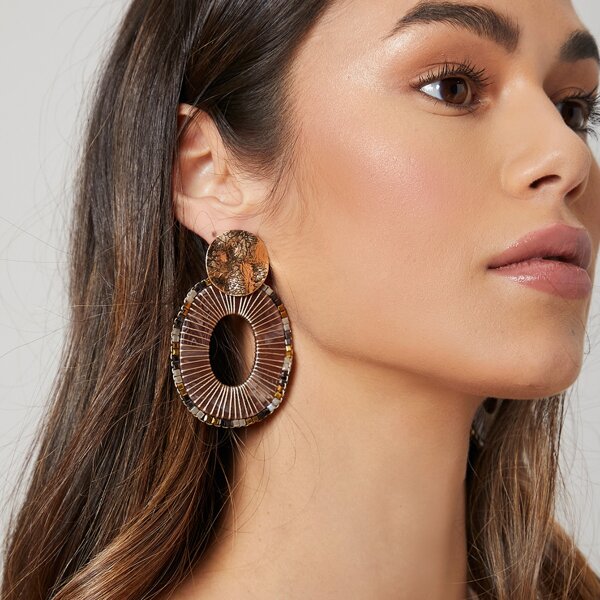 

GEOMETRIC DROP EARRINGS, Multicolor