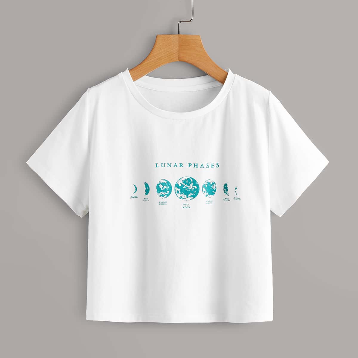 

Letter Moon Graphic Tee, White