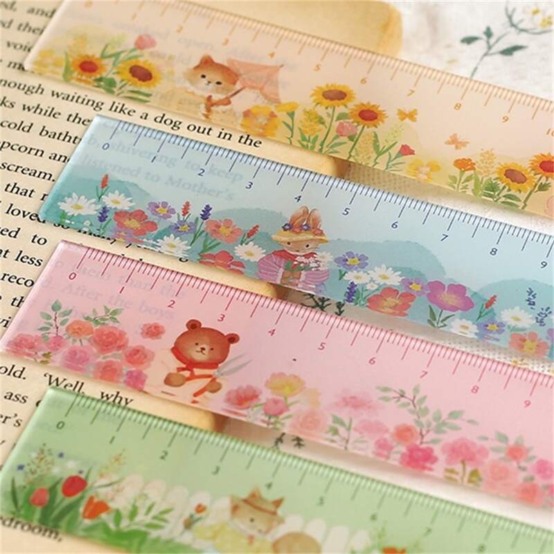 

1pc Cartoon Graphic Random Ruler, Multicolor