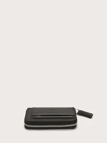 Men Zip Around Small Wallet - Black - View 4