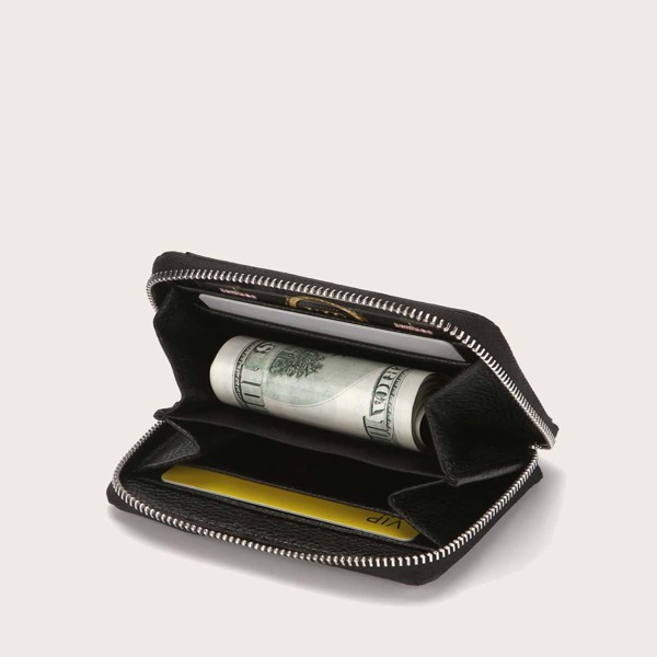 

Men Zip Around Small Wallet, Black