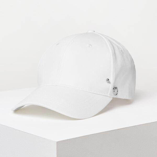 

100% COTTON BASEBALL CAP, White