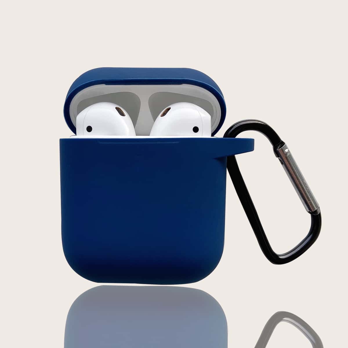 

1pc Solid AirPods Case, Blue
