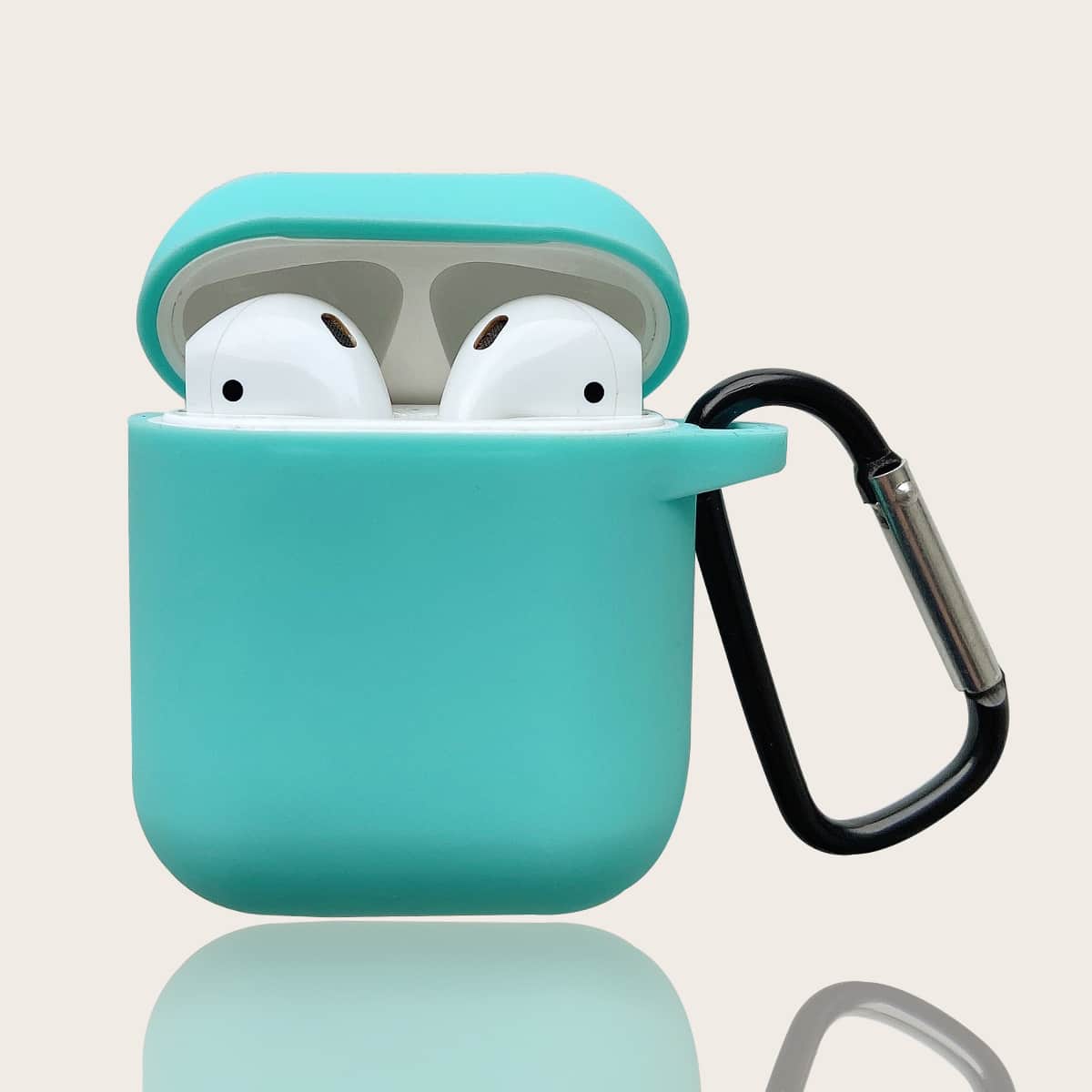 

1pc Solid AirPods Case, Blue