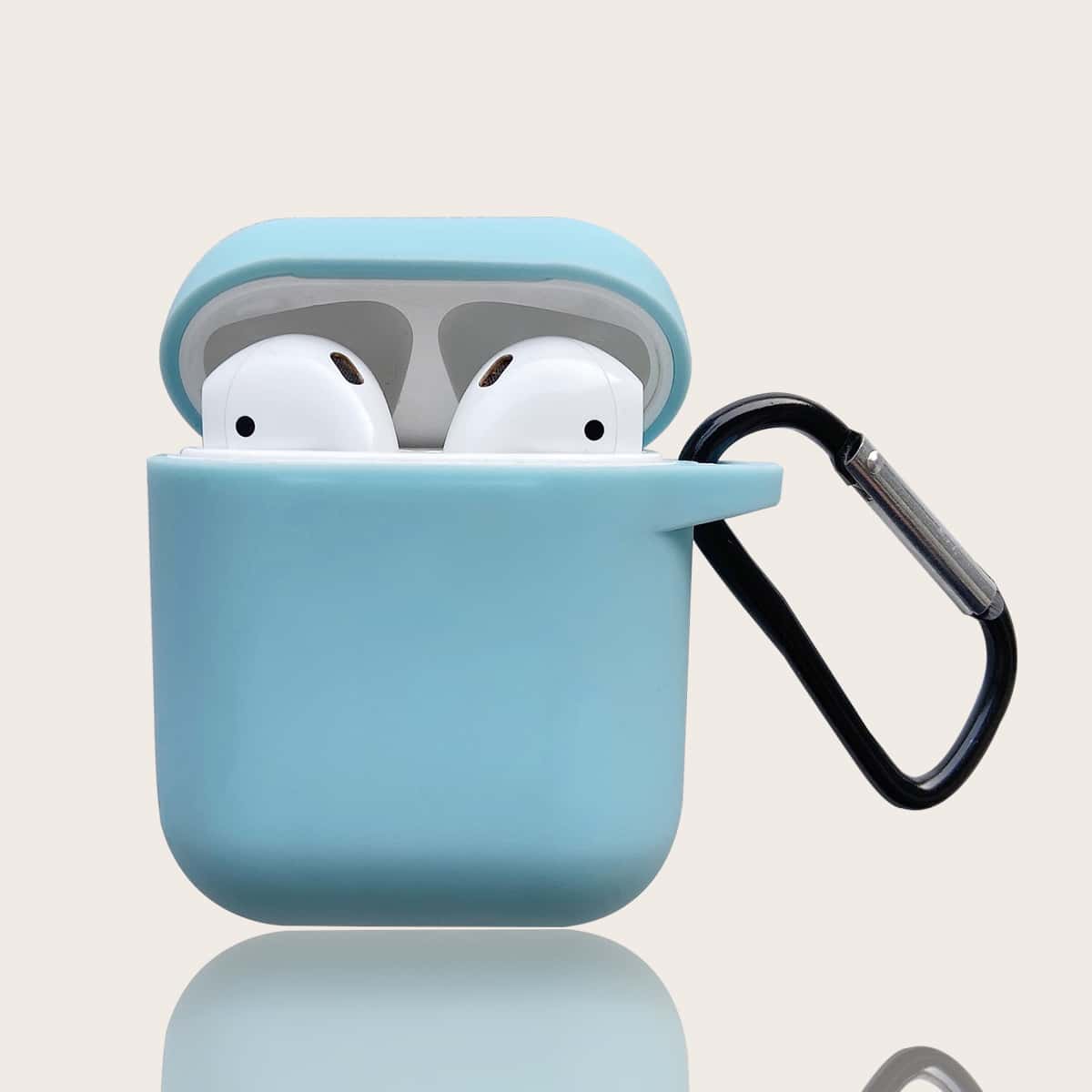 

1pc Solid AirPods Case, Blue