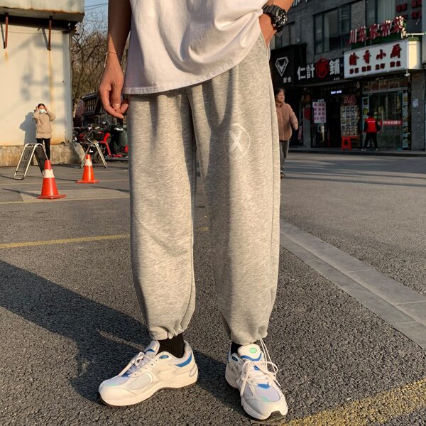 

Men Drawstring Waist Slant Pocket Sweatpants, Light grey
