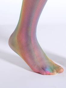 彩色漁網襪 - 彩色 - 查看 7