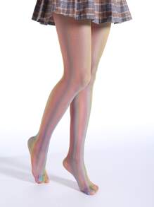 彩色漁網襪 - 彩色 - 查看 9