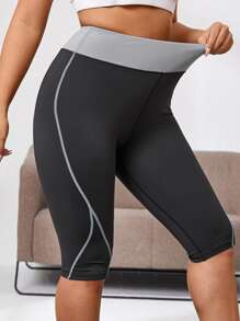 Shorts biker panel en contraste con puntada