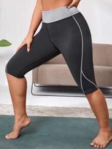 Shorts biker panel en contraste con puntada