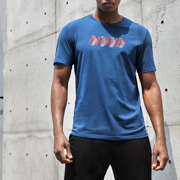 

Men Letter Graphic Top, Blue