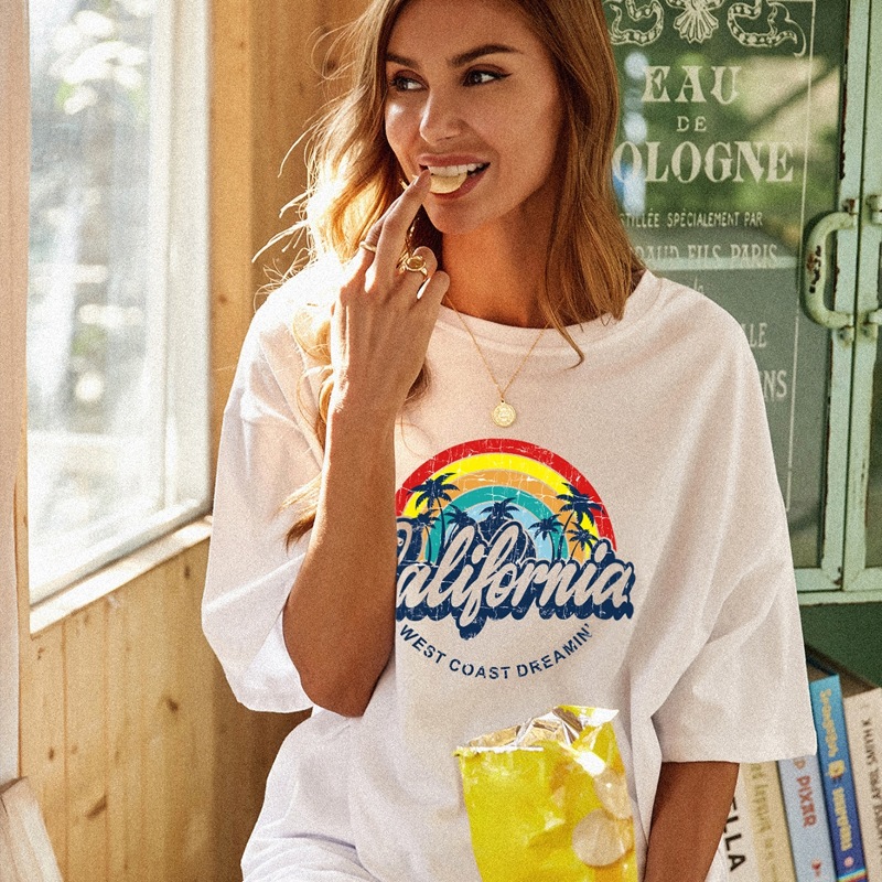 

Letter And Graphic Print Tee, White