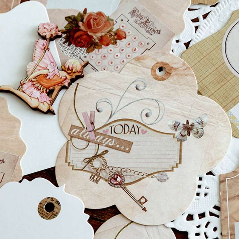 

16pcs Flower Print Random Message Card, Multicolor