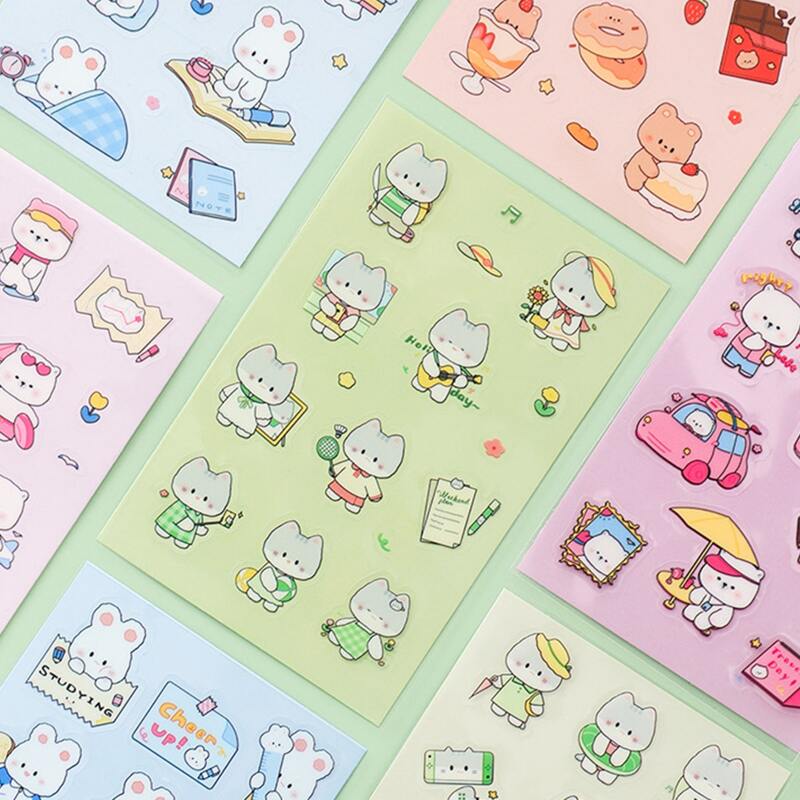 

1sheet Cartoon Graphic Random Sticker, Multicolor