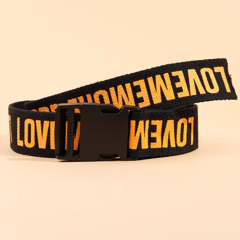 

Letter Graphic Tape Belt, Multicolor
