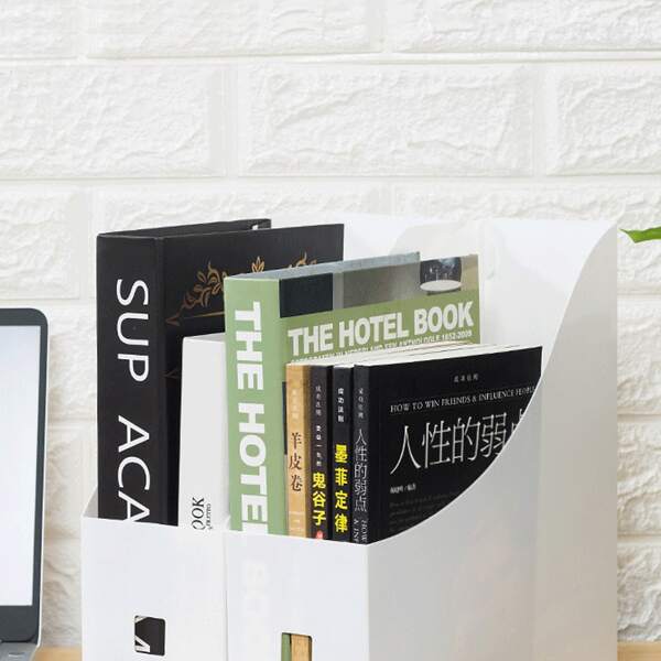 

1pc Plain Foldable Bookend, White
