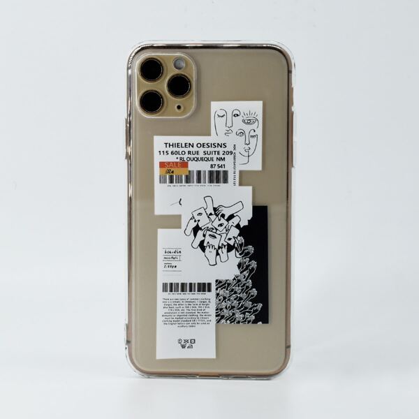 

Abstract Art Clear Phone Case, Multicolor