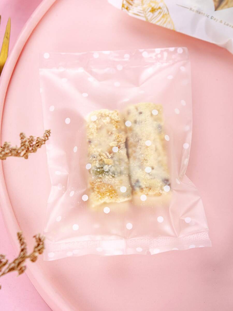 100pcs Clear Biscuit Packing Bag - Clear - View 1