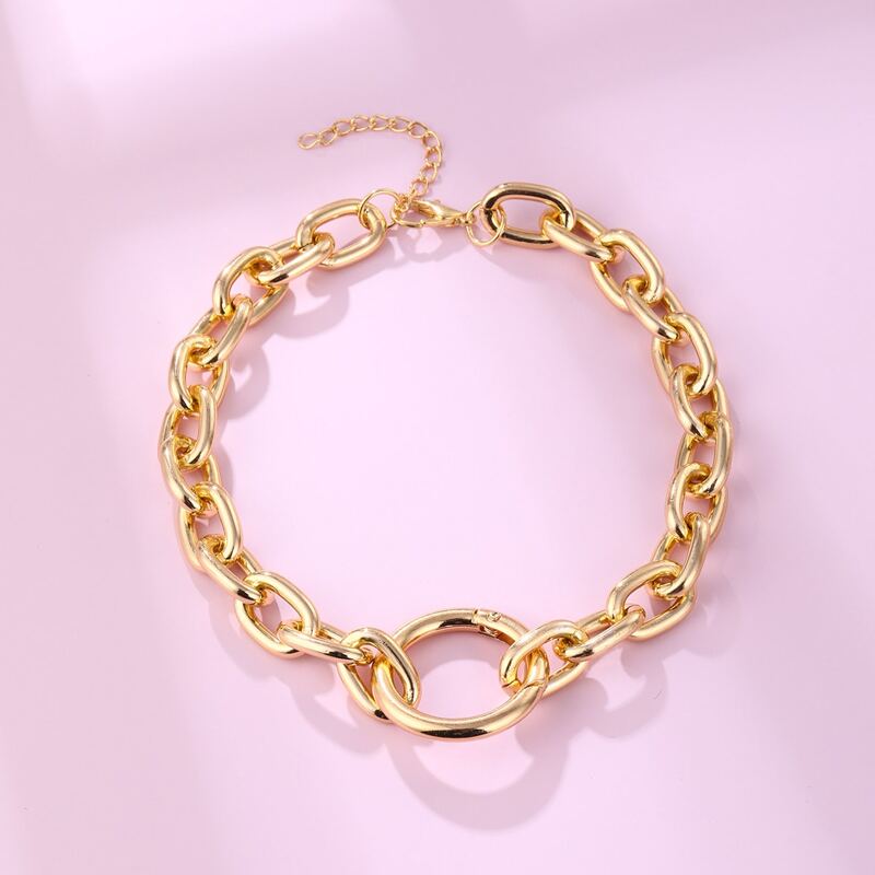 

Ring Decor Chain Necklace, Gold