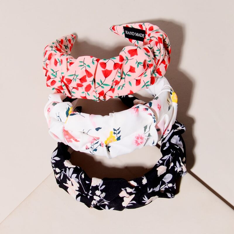 

3pcs Flower Pattern Headband, Multicolor