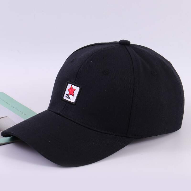 

Star Embroidery Baseball Cap, Black