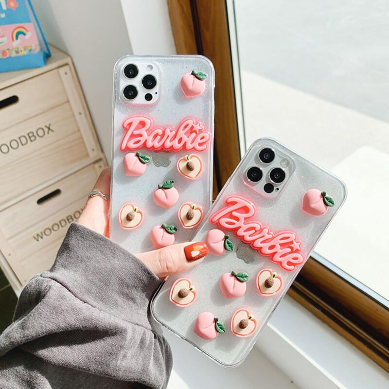 

Peach Pattern Phone Case, Clear