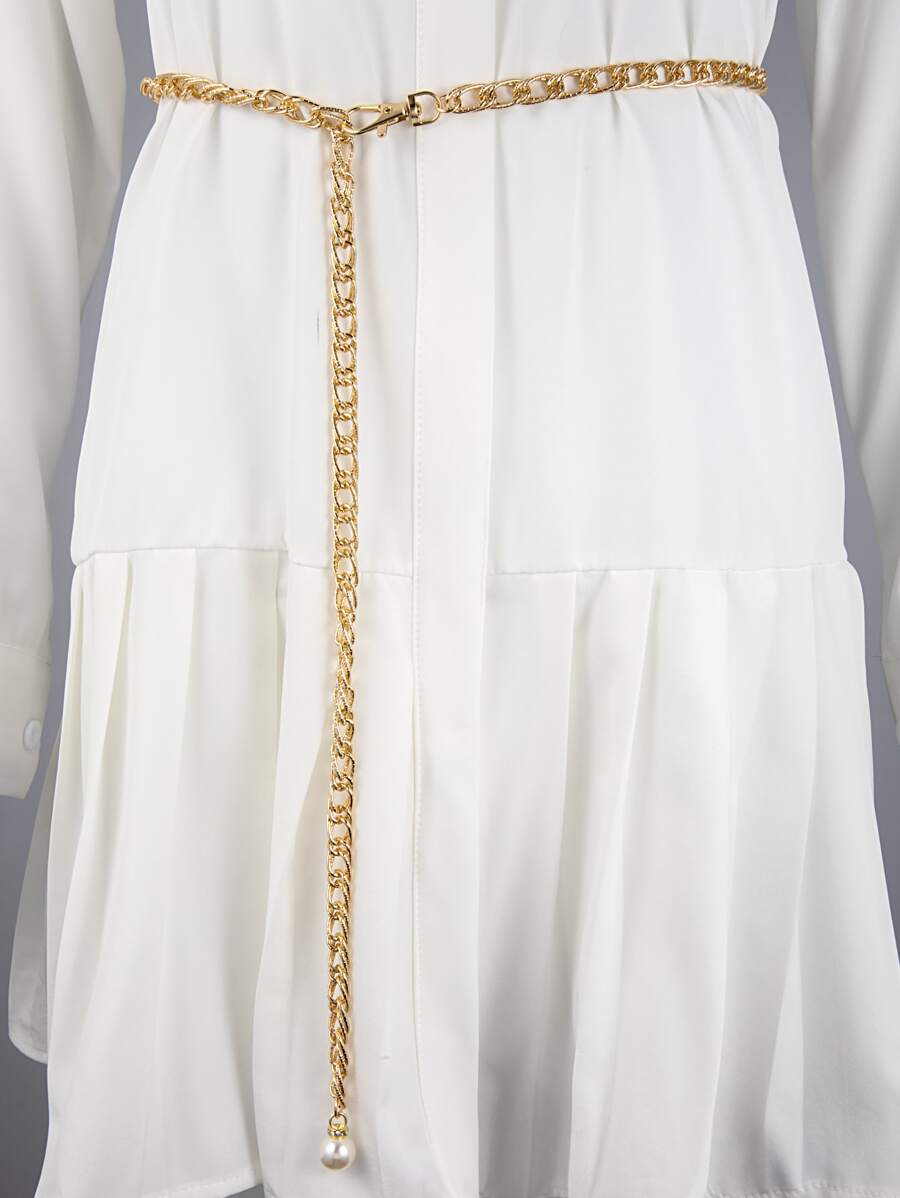 Cinturón de cadena metálico - Dorado - Ver 1